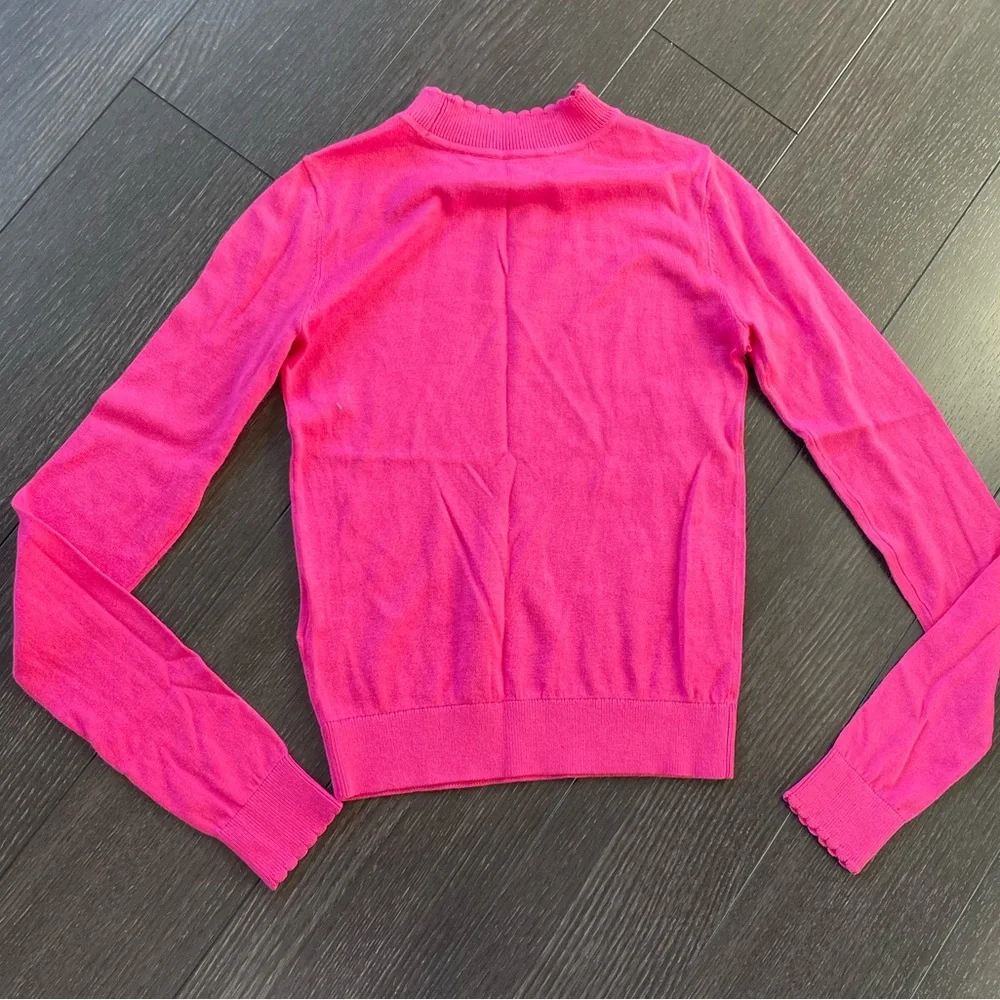 NWT Sunday Best Cashmere and Silk scalloped edge sweater - Picture 2 of 9